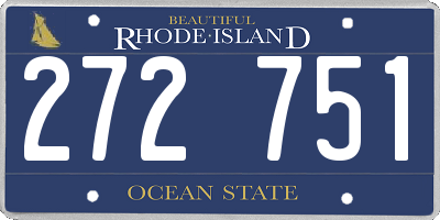 RI license plate 272751