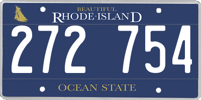 RI license plate 272754