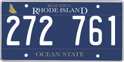 RI license plate 272761
