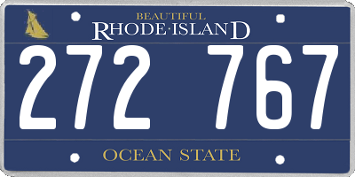 RI license plate 272767