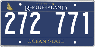 RI license plate 272771