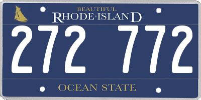 RI license plate 272772