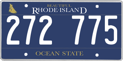 RI license plate 272775
