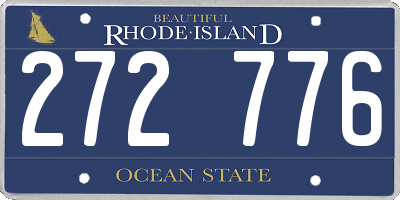 RI license plate 272776