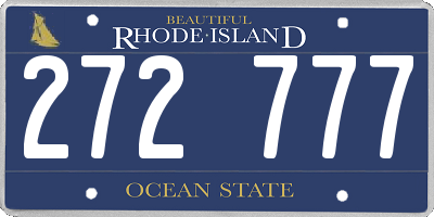 RI license plate 272777
