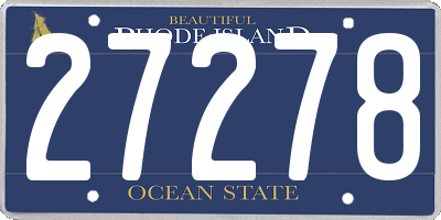 RI license plate 27278