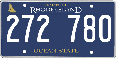 RI license plate 272780