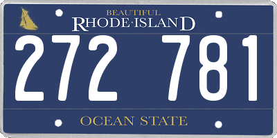 RI license plate 272781