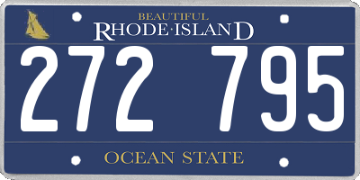 RI license plate 272795