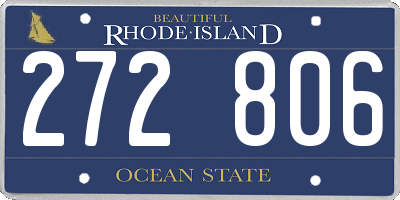 RI license plate 272806