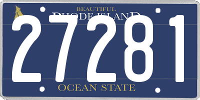 RI license plate 27281