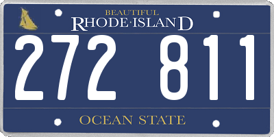 RI license plate 272811
