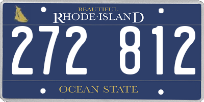 RI license plate 272812