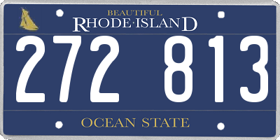 RI license plate 272813