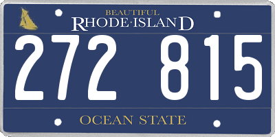 RI license plate 272815