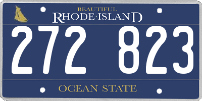 RI license plate 272823