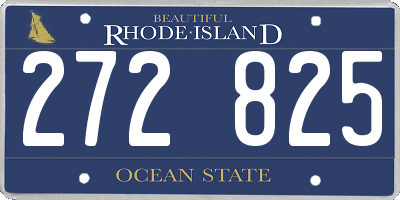 RI license plate 272825