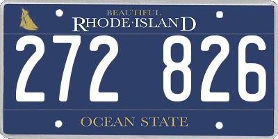 RI license plate 272826