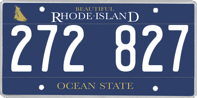 RI license plate 272827