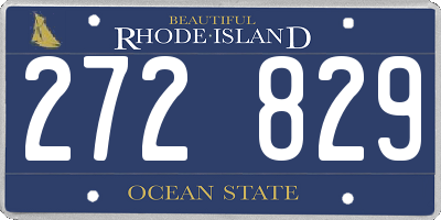 RI license plate 272829