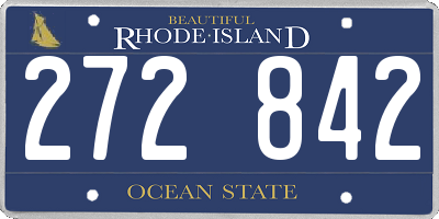 RI license plate 272842
