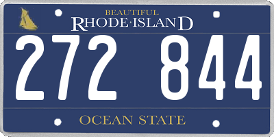 RI license plate 272844