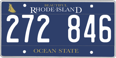 RI license plate 272846