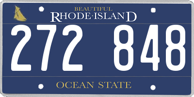 RI license plate 272848