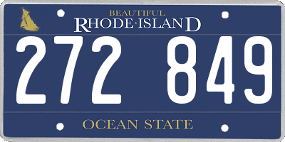 RI license plate 272849