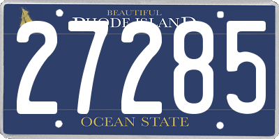 RI license plate 27285