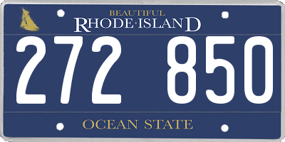 RI license plate 272850