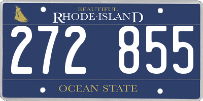 RI license plate 272855