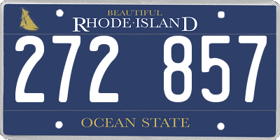 RI license plate 272857