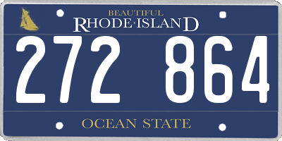RI license plate 272864