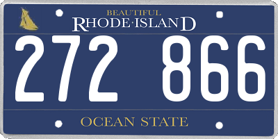 RI license plate 272866