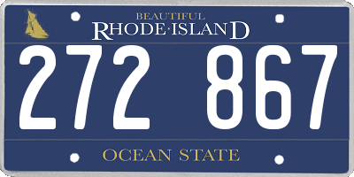 RI license plate 272867