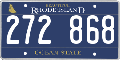 RI license plate 272868