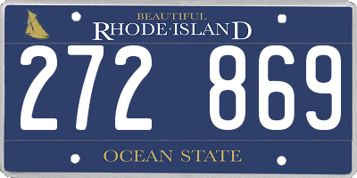 RI license plate 272869