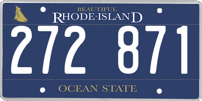 RI license plate 272871