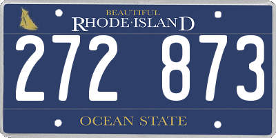 RI license plate 272873