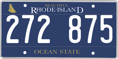 RI license plate 272875