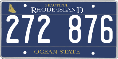 RI license plate 272876