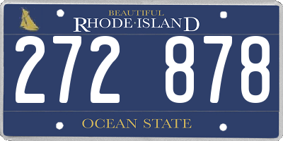 RI license plate 272878