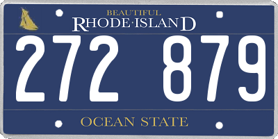 RI license plate 272879