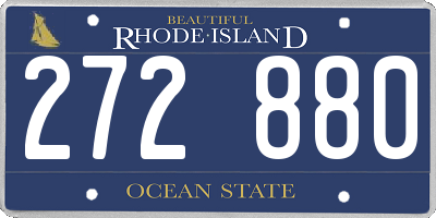 RI license plate 272880