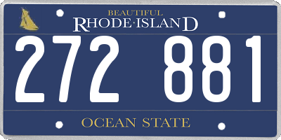 RI license plate 272881