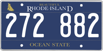 RI license plate 272882