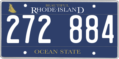 RI license plate 272884