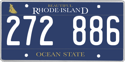 RI license plate 272886