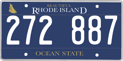 RI license plate 272887